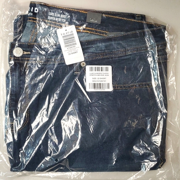❤️NWT VINTAGE TORRID JEANS LUXE SLIM BOOT CUT STRETCH MID RISE DENIM - PLUS SIZE - Picture 16 of 16